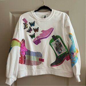 Queen of Sparkles Boots Sweatshirt